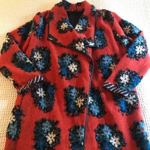 Felted floral coat